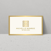 Goldgriechischer Schlüssel zum Innenarchitekten vo Visitenkarte