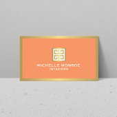 Goldgriechischer Schlüssel zum Korallendesigner Visitenkarte