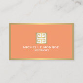 Goldgriechischer Schlüssel zum Korallendesigner Visitenkarte (Vorderseite)