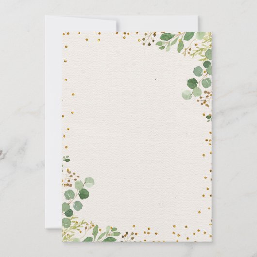 Goldgrün-Abschluss-Party laden ein Einladung (Rückseite)