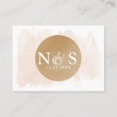 Goldgrün Begrüßung Beutel Beutel Platzkarte (Rückseite)