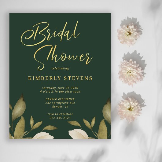 Goldgrün-Brautdusche