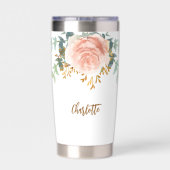 Goldgrün der Rose Floral Thermobecher (Rückseite)