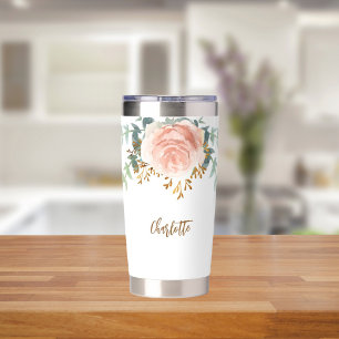 Goldgrün der Rose Floral Thermobecher