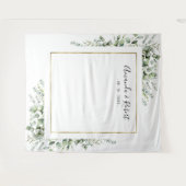 Goldgrün Eukalyptus-Hochzeitsband Wandteppich (Vorderseite (Horizontal))