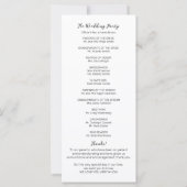 Goldgrün Hochzeitsfeier Programm 4x9 Karte (Rückseite)