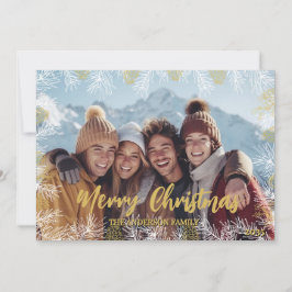 Goldgrün - Modernes botanisches Foto Weihnachten