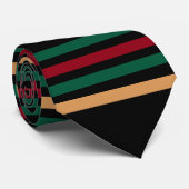 goldgrün und schwarz Afrika Pan Afrikanisch Krawatte (Gerollt)