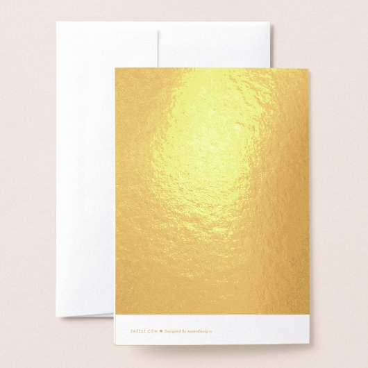Goldgrundfolie "HAPPY 74. GEBURTSTAG"; Individuell Folienkarte (Rückseite mit Umschlag)