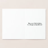 Goldgrundfolie "HAPPY 74. GEBURTSTAG"; Individuell Folienkarte (Innenseite)