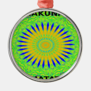 Goldgrüne afrikanische traditionelle Stoffarben Ornament Aus Metall