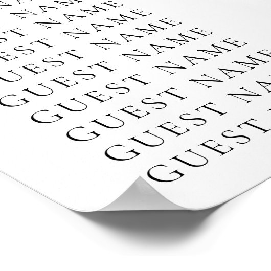 Goldgrüne Blätter Hochzeitstabelle Poster (Ecke)