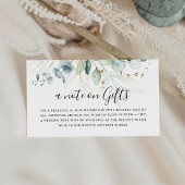 Goldgrüne Blätter Hochzeitswünsche Begleitkarte