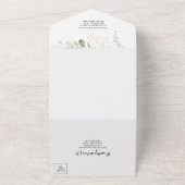 goldgrüne Foliage Hochzeit in einer Einladung (Außenbereich)