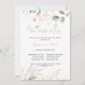 goldgrüne Folionnacht vor Probe Einladung (Vorderseite)