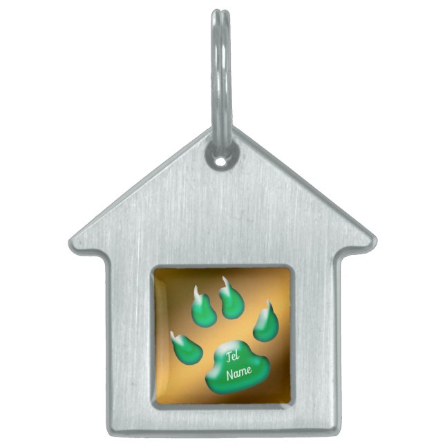 Goldgrüne Katze Tiermarke (Vorderseite)