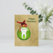 goldgrüne Zentist-Weihnachtskarten Feiertagspostkarte (Stehend Vorderseite)