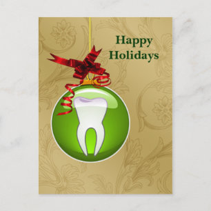 goldgrüne Zentist-Weihnachtskarten Feiertagspostkarte