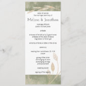 Goldgrünes Blumenhochzeitsprogramm Programm (Vorderseite)