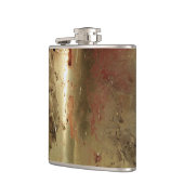 Goldgrunge Vinyl-Wrackkolben Flachmann (Links)