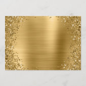 Goldgummi-Glitzer und Metallfolie Menükarte (Rückseite)