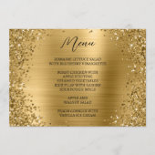 Goldgummi-Glitzer und Metallfolie Menükarte (Vorderseite)