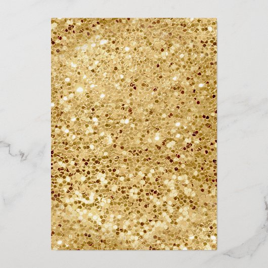 Goldgürtel Elfenbeinflora Gold Folieneinladung (Rückseite)