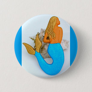 Goldhaar-Meerjungfrau Button
