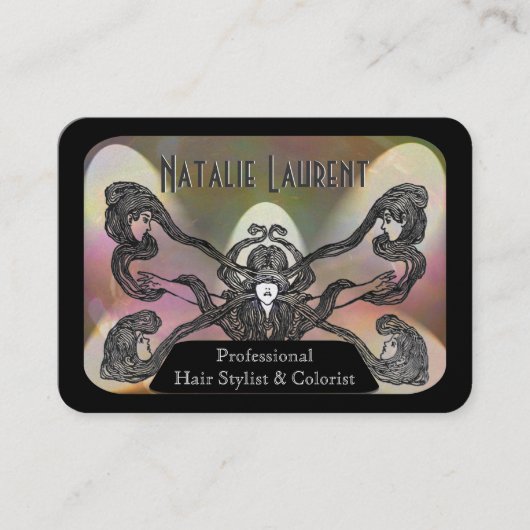 Goldhaar-Stylist-berufliche Schönheit Visitenkarte (Vorderseite)