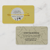 Goldhaar Stylist Makeup Artist Salon Visitenkarte (Vorne/Hinten)