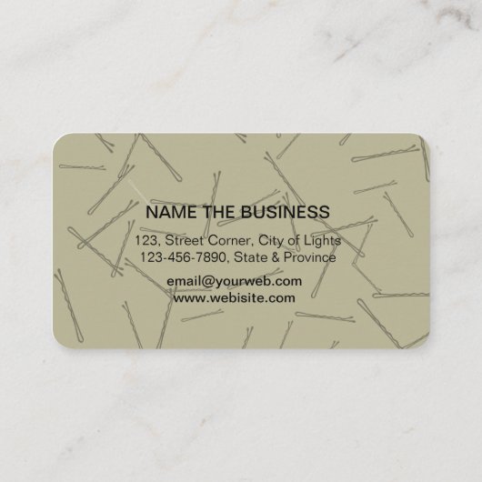 Goldhaar Stylist Makeup Artist Salon Visitenkarte (Rückseite)