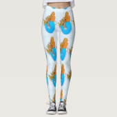 Goldhaarige Meerjungfrau Leggings (Vorderseite)