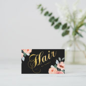 Goldhaarsalon Kalligrafie Wasserfarben Visitenkarte (Stehend Vorderseite)