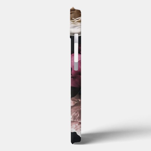 Goldhaarstyllische Scheren auf eleganten dunklen B Case-Mate iPhone Hülle (Rückseite / Links)