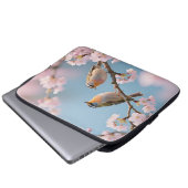 Goldhähnchen Kirschblüten Frühling Laptopschutzhülle (Vorne Knopf)