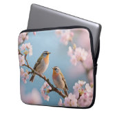 Goldhähnchen Kirschblüten Frühling Laptopschutzhülle (Vorderseite Links)