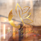 Goldhair Salon und Wellness-Center Business Front Fensteraufkleber (Blatt 2)