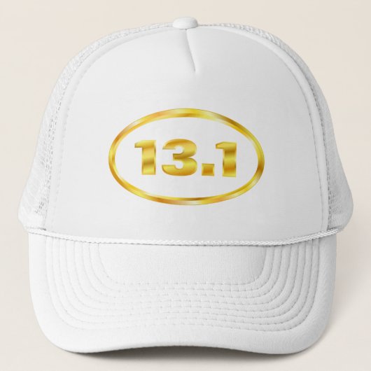 GoldHalbmarathon-Oval 13,1 Truckerkappe (Vorderseite)