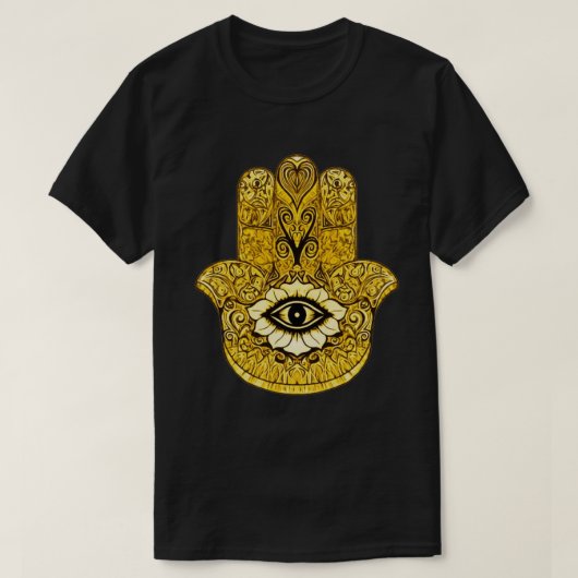 GoldHamsa Symbol-Indie Kunst-Grafik-T-Shirt T-Shirt (Design vorne)