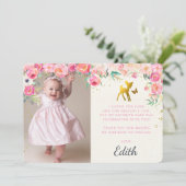 Goldhändler und Blumenhändler Foto Danke, dass ihr Dankeskarte (Stehend Vorderseite)