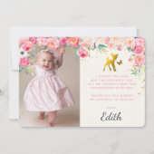 Goldhändler und Blumenhändler Foto Danke, dass ihr Dankeskarte (Vorderseite)