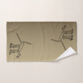 Goldhandtücher mit alten Tieren Badhandtuch Set (Handtuch)