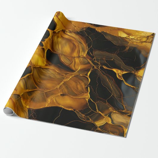 Goldharzkunst-Verpackungspapier Geschenkpapier (Ungerollt)