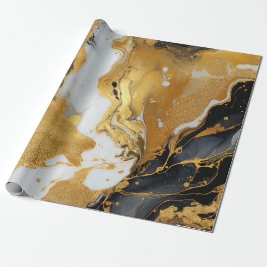 Goldharzkunst-Verpackungspapier Geschenkpapier (Ungerollt)