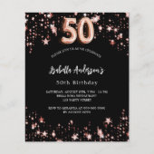 Goldhaushalt 50. Geburtstag, Schwarze Rose (Vorderseite)