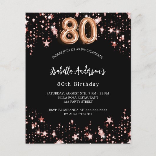 Goldhaushalt der 80. Rose Flyer (Vorne)