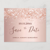Goldhaushalt für die Rose Quinceanera Save the Dat Flyer (Vorne)