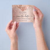 Goldhaushalt für die Rose Quinceanera Save the Dat Flyer (Gruppe)