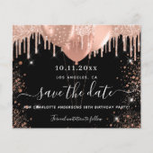 Goldhaushalt für die schwarze Rose Save the Date Flyer (Vorne)