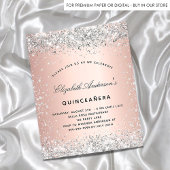 Goldhaushalt für die silberne Rose der Quinceanera Flyer